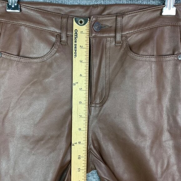 Free People Chocolate Skinny Leather Pants - Picture 5 of 11